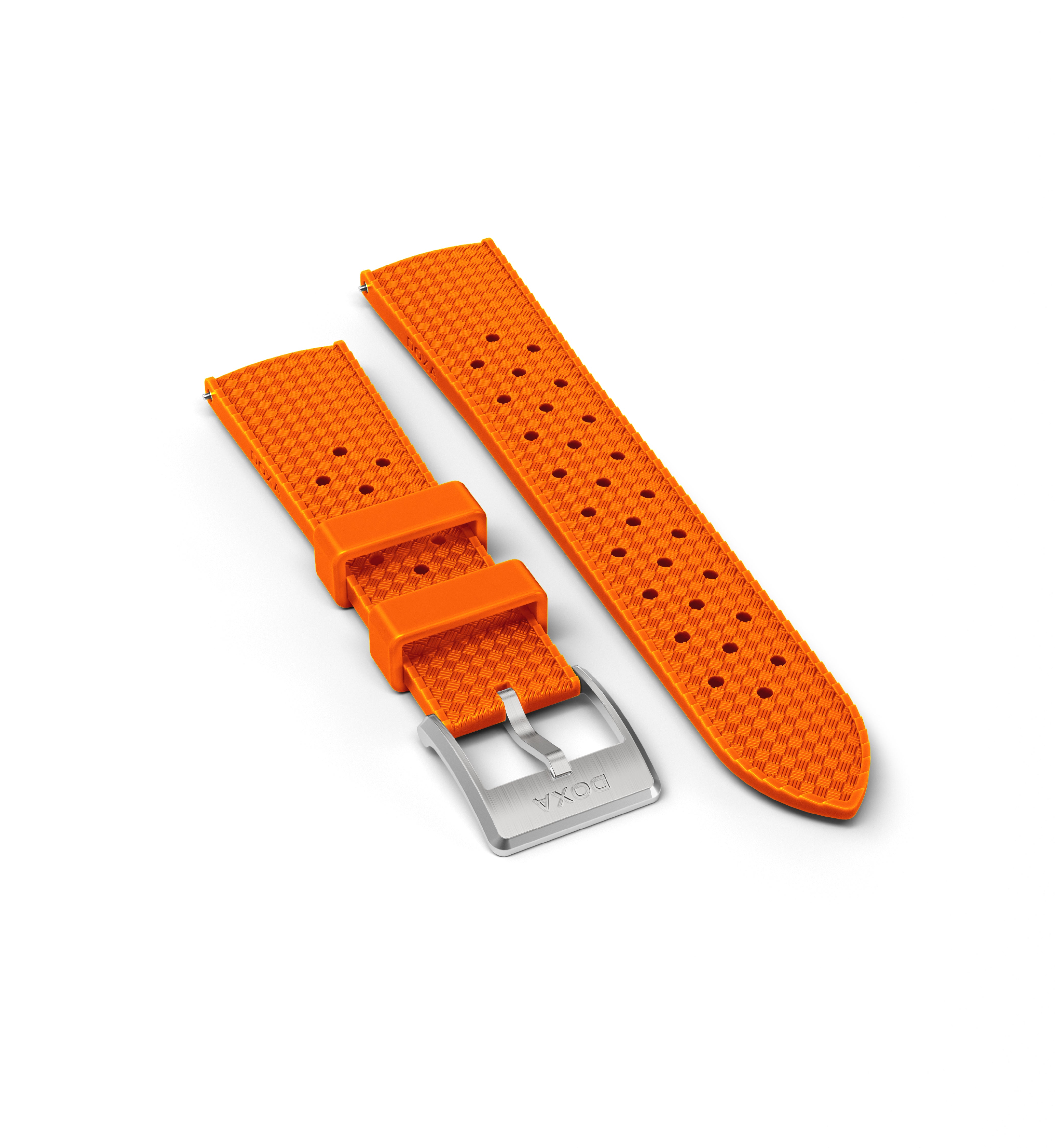 Rubber Dive Flex strap with pin buckle, Orange