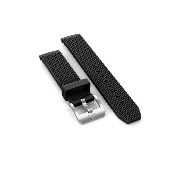 Rubber strap with buckle, Black