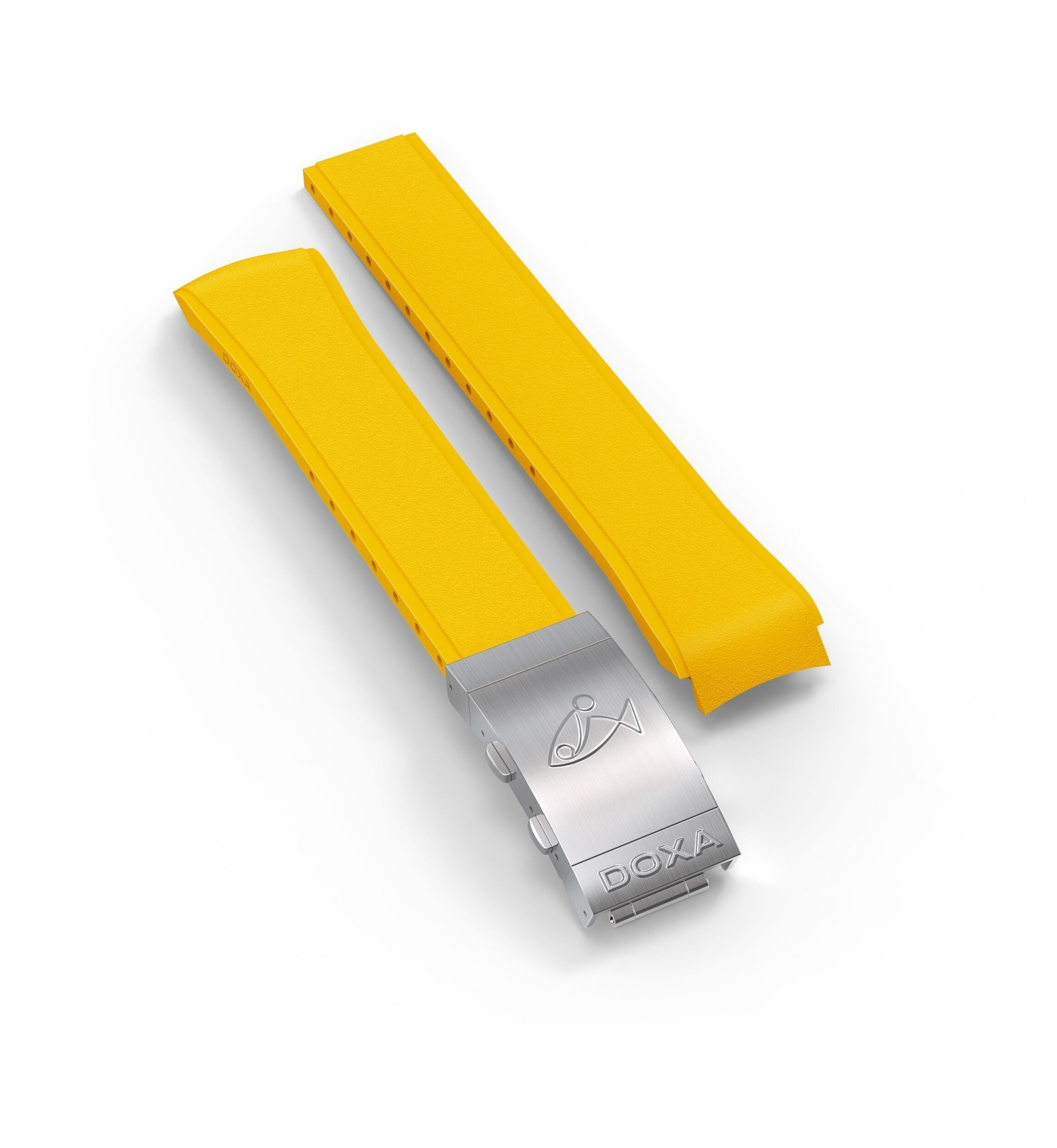 Gummistropp med foldespenne, gul